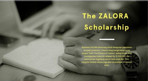 The ZALORA Scholarship 2017
