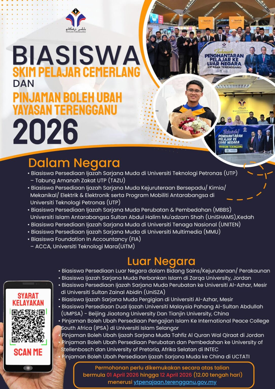 Program Biasiswa Biasiswa Yayasan Terengganu Tahun 2026